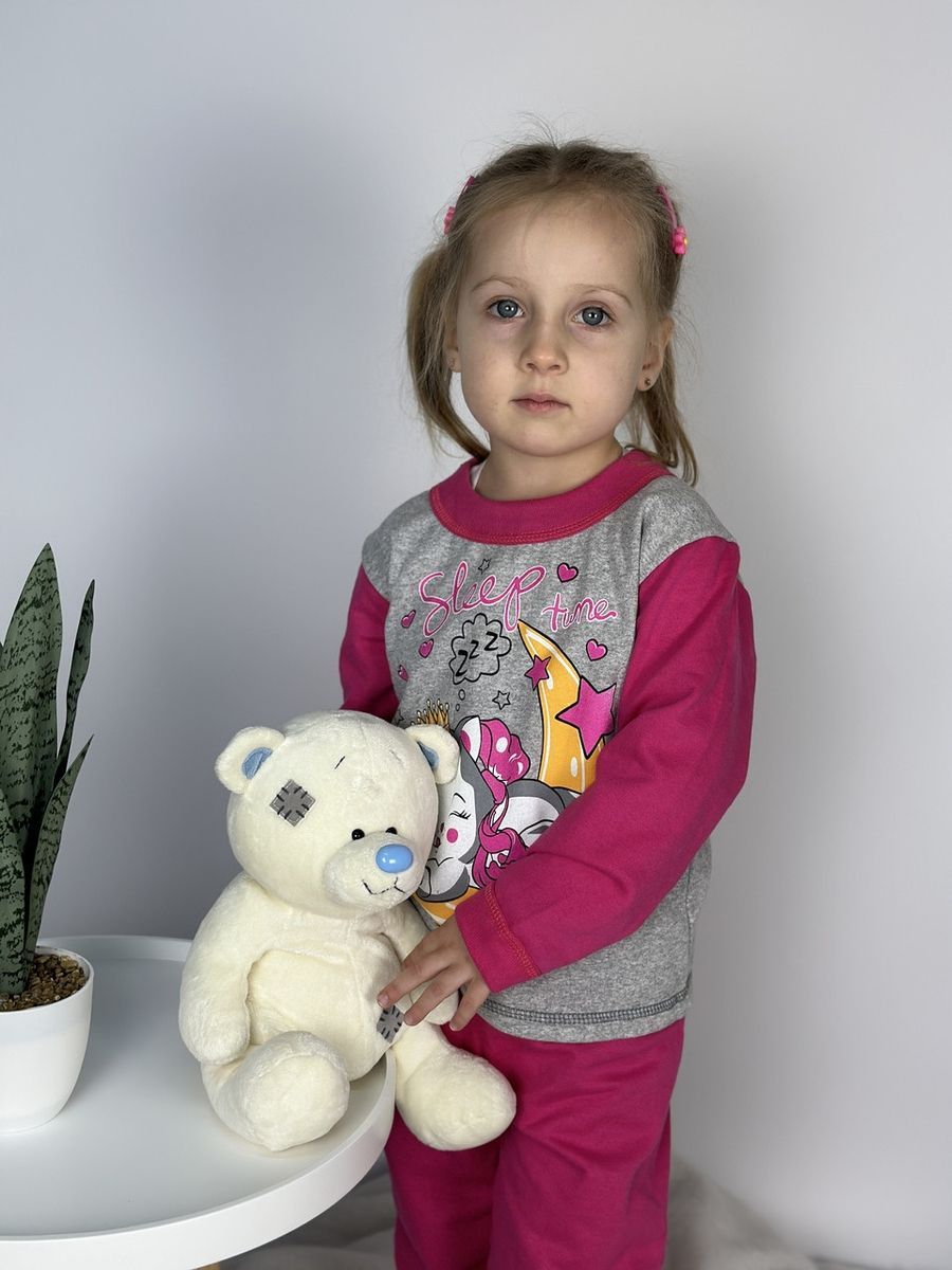 Піжама для дівчаток "Кішечка" з начосом М25403Б(начес)