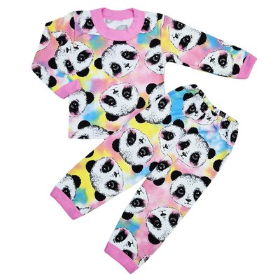 Пижама детская "Панды" (с начесом) М62003М(розовая)