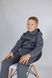 Костюм дитячий теплий (тринитка з начосом) М14214(графит) фото 8