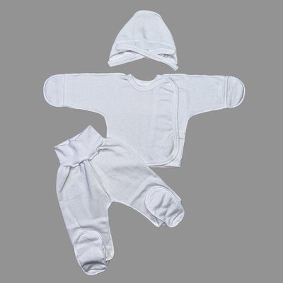 Комплект для новонароджених, білий (кулір) М24601(кулир белый)