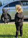 Детский теплый костюм (трехнитка с начесом) 14214(чёрный) фото 2