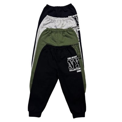 Детские спортивные штаны "New York" (с начесом) М14403Б(начес)