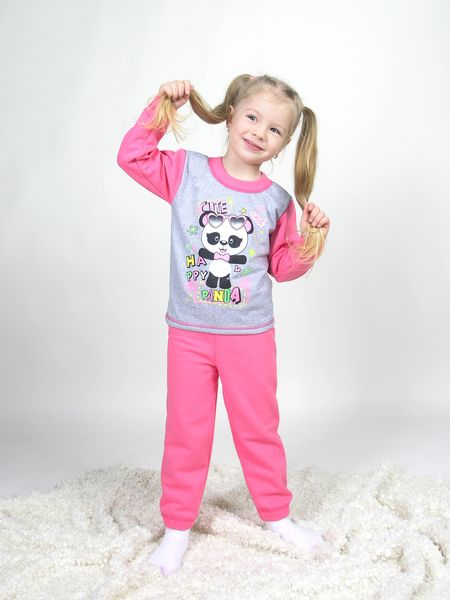 Піжама для дівчаток "Панда" з начесом М25403Б(начес)